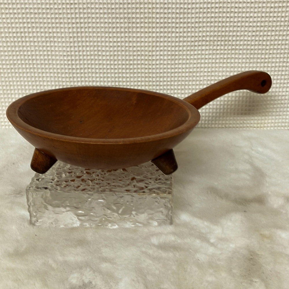 Munising Wooden Handled, Footed Bowl